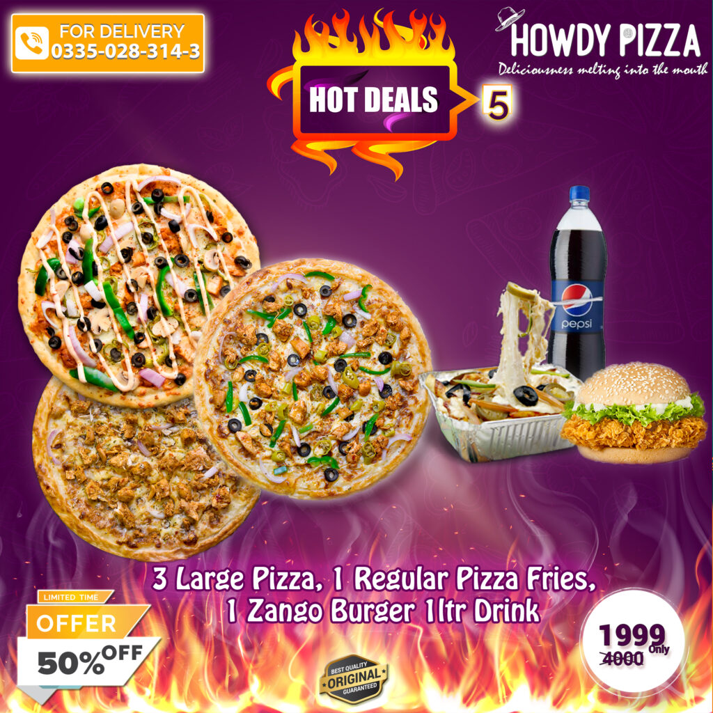Howdy Pizza Karachi Menu Find Pizza Menu Pizza Deals and Prices