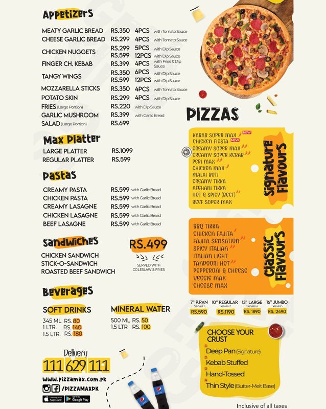 Pizza Max North Karachi Menu - Find Pizza Menu - Pizza Deals and Prices ...