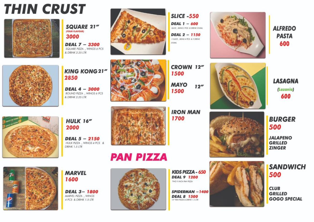 Gogo Pizza Quetta Menu Find Pizza Menu Pizza Deals and Prices