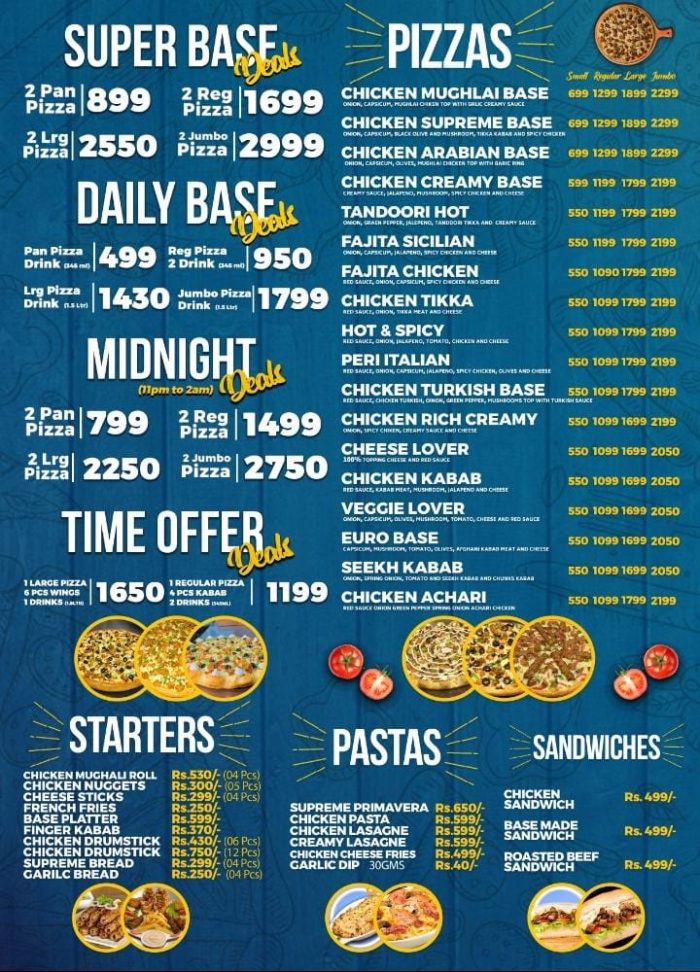 Pizza Base Attock Menu Find Pizza Menu Pizza Deals and Prices